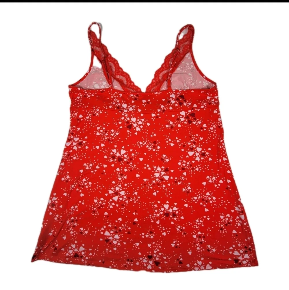 Joyspun Womens Heart Holiday Lace Babydoll Night Dress Size XL Red White EUC - Picture 4 of 10